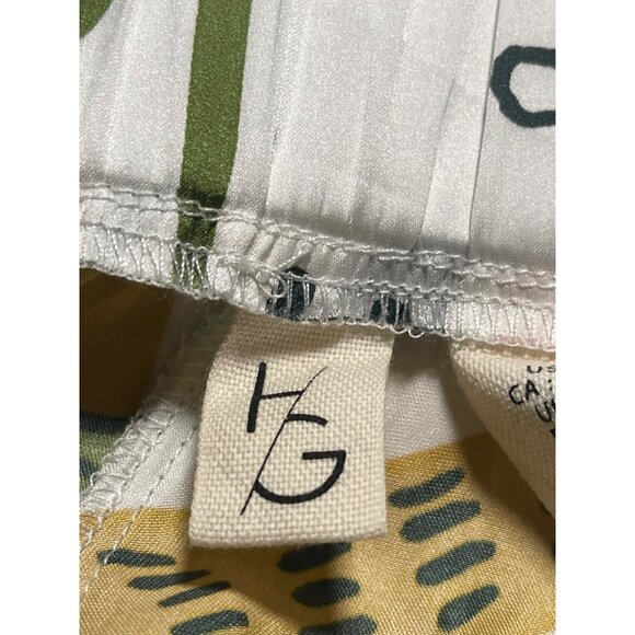 Happily Grey Tropical Print Wide Leg Pants Womens XL Flowy Lightweight Polyester - Picture 7 of 8